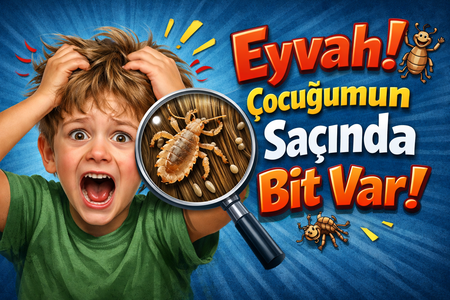 Çocuğumun saçında bit var.