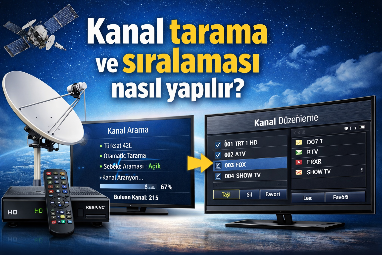 Kanal arama ve listeleme nasıl yapılır?